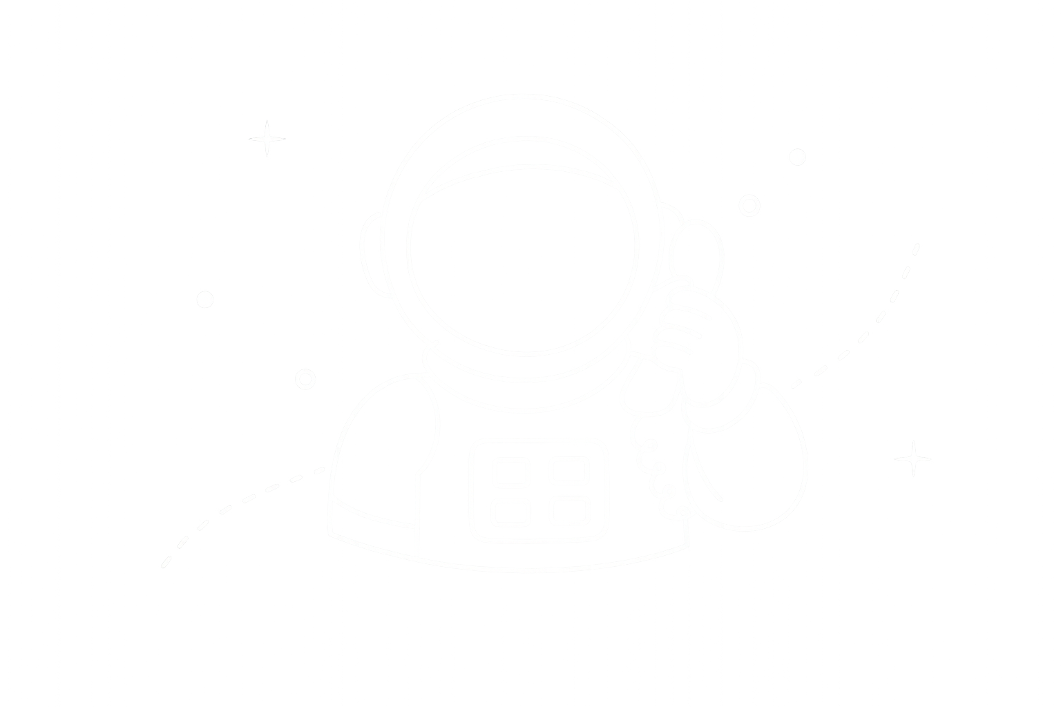 Astronaute au téléphone